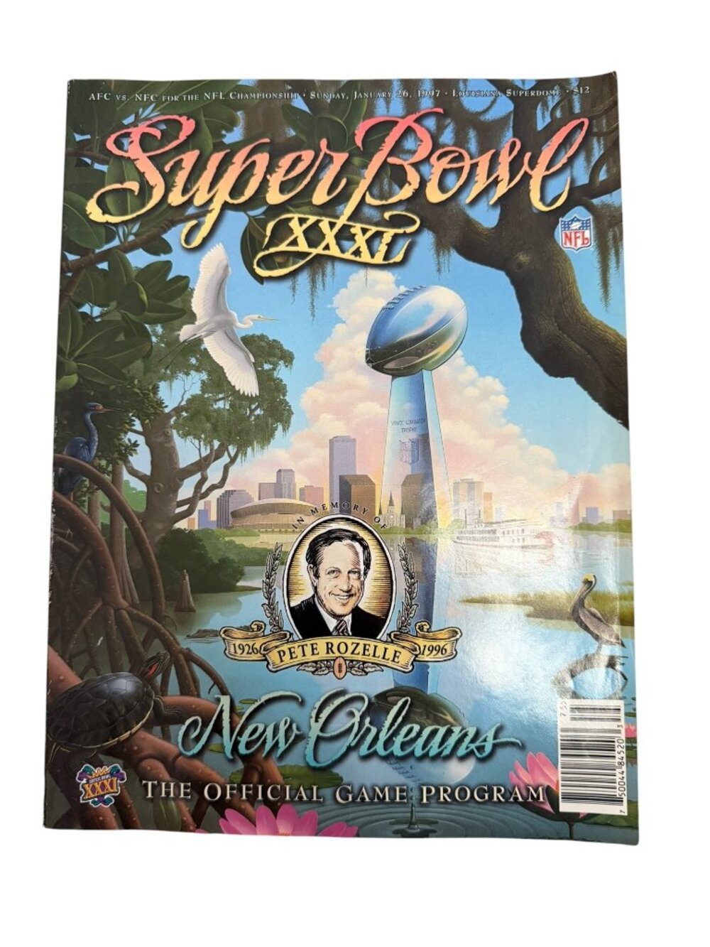 1997 Super Bowl XXXI Official Game Program New Orleans Packers Patriots NFL Maga